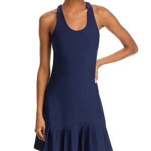 Navy Sleeveless Scoop Neck Fit & Flare Dress